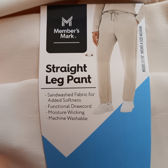 Member's Mark straight leg pant large size beige off-white color - Picture 8 of 10